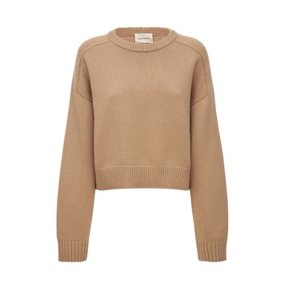 Loulou Sweaters - NWOT Loulou Studio Bruzzi Tan Cashmere Wool Cropped Sweater M